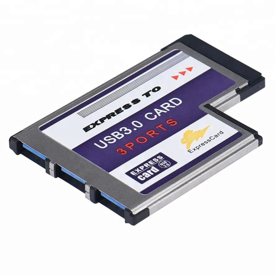 ExpressCard 54mm 2 Ports USB 3.0 Hidden Adapter For Laptop Notebook US Stock 