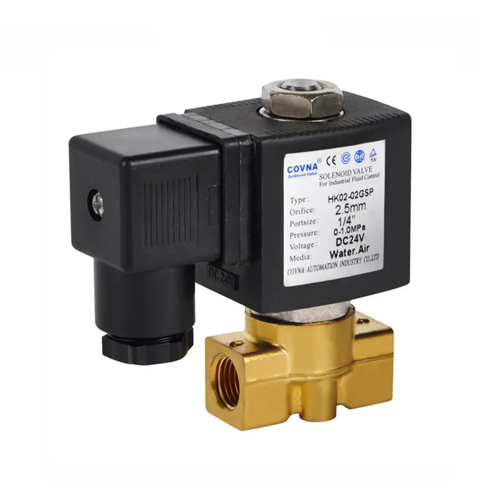 Electric Solenoid Valve Covna 1/2 inch NPT DC 12V Stainless Steel Normally Closed（NC）NBR Air Gas Water Oil Steam Hot Water Valve 
