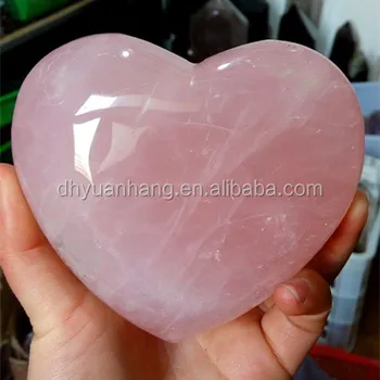 Romantic rose quartz crystal shaped hearts for lovers crystal hearts wedding gifts