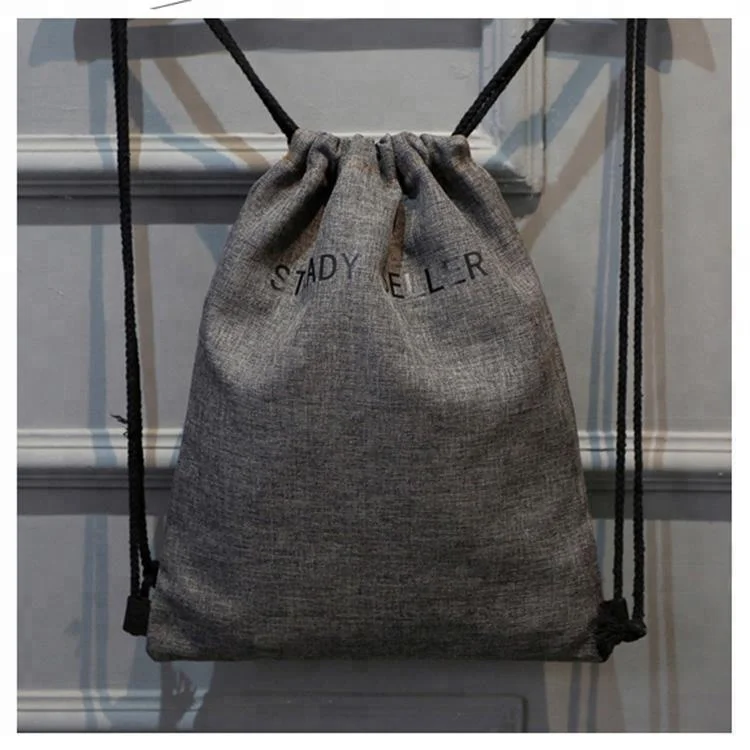 Маленькая большая сумка-тоут из хлопчатобумажной ткани на шнурке стандартного размера для мужчин и