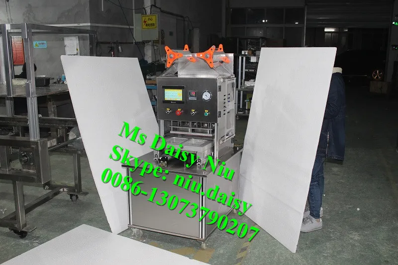 
 Вакуумный одноразовый Упаковщик лотков для карт/упаковочная машина для пластиковых контейнеров/вакуумная упаковочная машина для чашек с модифицированной атмосферой  