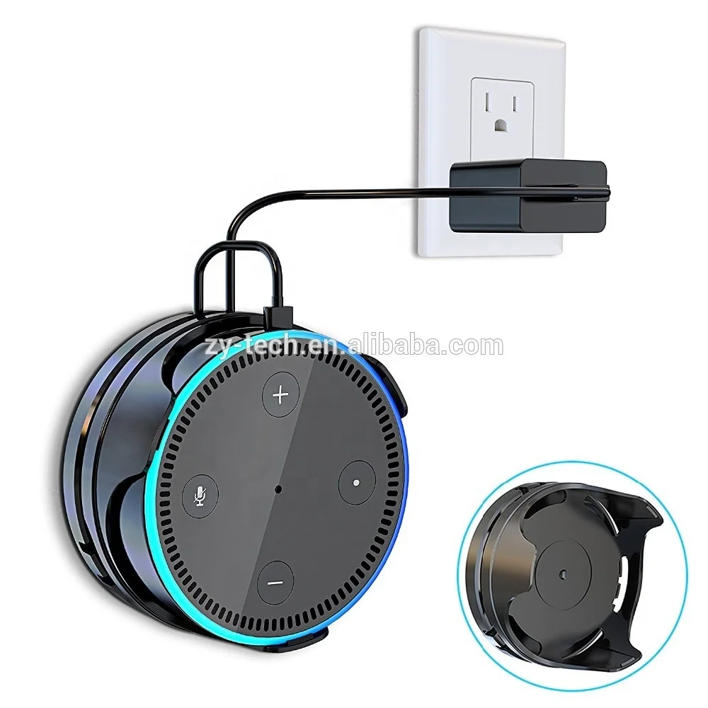 Wall Mount Holder Black Speaker Dot 3 Hanger Space-Saving Accessories Cable Management Holder for Dot 3rd Generation 