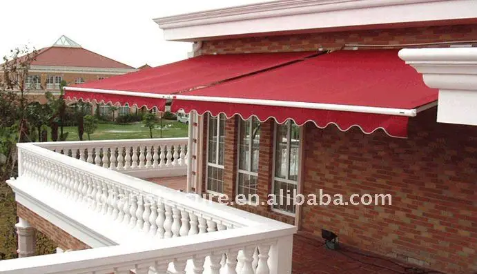 Retractable Sun Blocker Patio Awning Garden Pool Sun Rain Shade Canopy ...