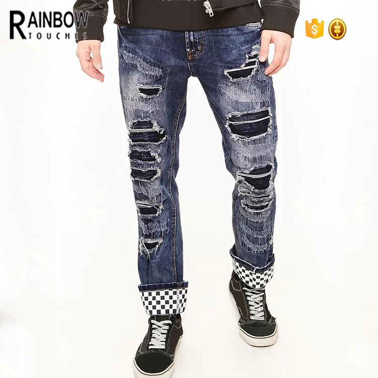 Custom Man Scratch Distressed Jeans Pants, View scratch jeans ...
