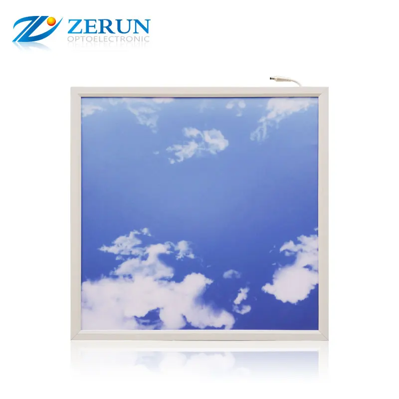 ZERUN Customized Blue Sky White Cloud Pattern  Picture Led Panel Light 595*595mm 60X60 40W Ceiling Lamp Diffuser Panel Lighting