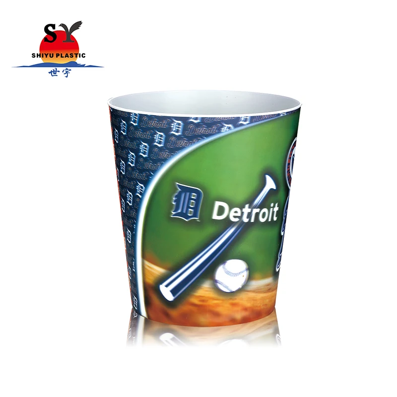 2023 Colorful Eco Friendly Desktop Portable Kitchen Kids Novelty Advertising 3d Lenticular Printing Plastic Cartoon Trash Can