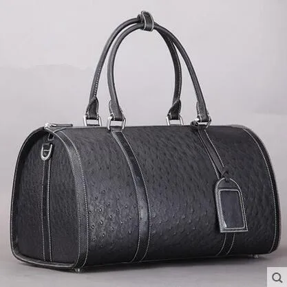 OEM ODM пользовательские роскошные качественные трендовые настоящие Страусиные кожаные женские мужские повседневные дорожные спортивные сумки от производителя