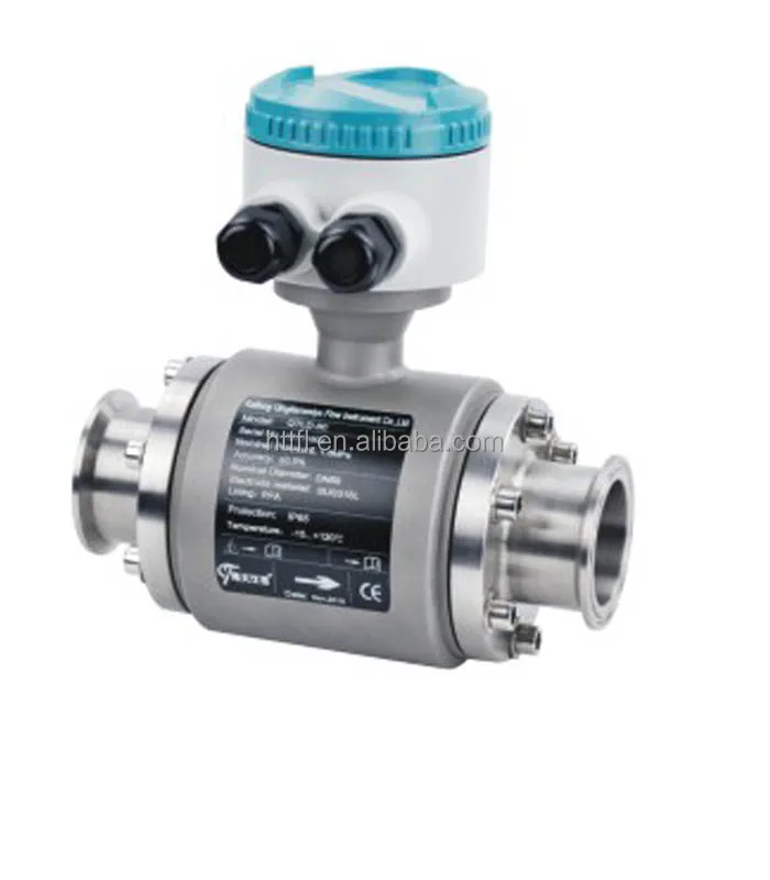 SS304 Sanitary Milk Flow Meter Electromagnetic Flowmeter