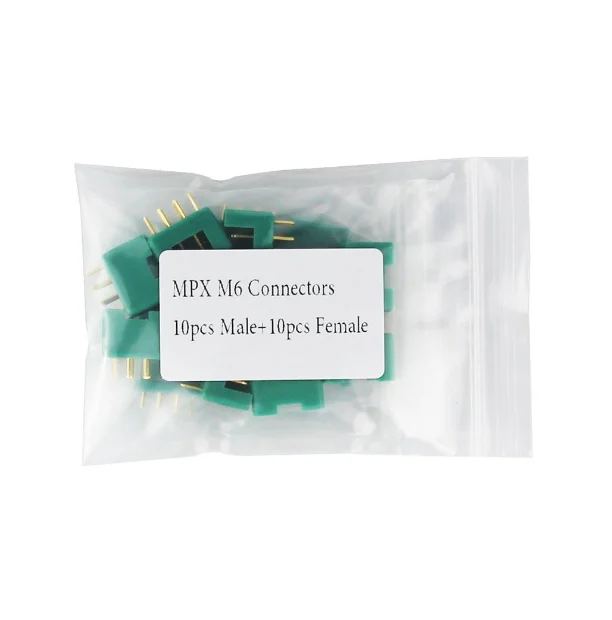Vuniversum MPX High Current Male/Female Plugs – 4 Pcs, 6 Pin, 35A, For RC Servo/Lipo/ESC