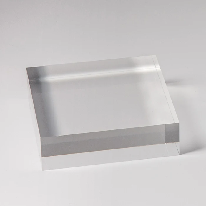 Transparent Acrylic Block Display Base Perspex Gem Ore Stone Display Block