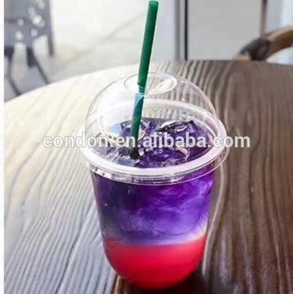 Round Bottom PET U Shape Plastic Boba Cup