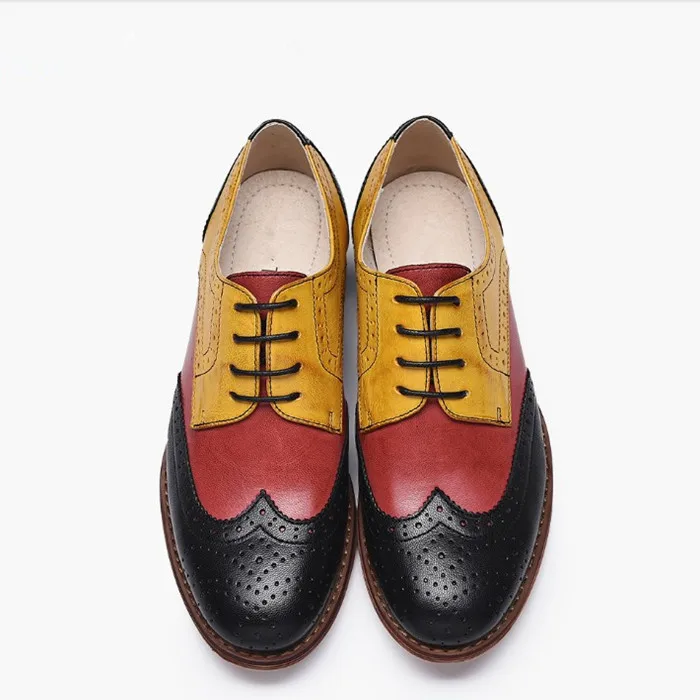 Handmade Customized LOGO Classic Genuine Leather Lace up Formal Dress Oxfords Shoes for Women and Men
