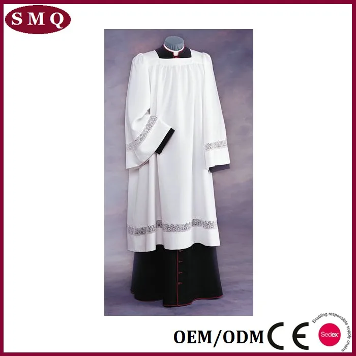 Custom Church Vestment White Clergy Surplice for Women