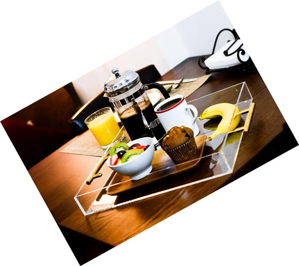 15x15 Factory Clear Acrylic Tray with Handle