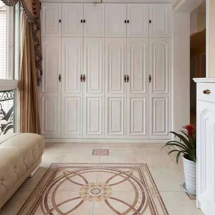 Luxury Custom Free Sample Philippines Style White Solid Wood Bedroom Wardrobe Cabinet With Simple Design