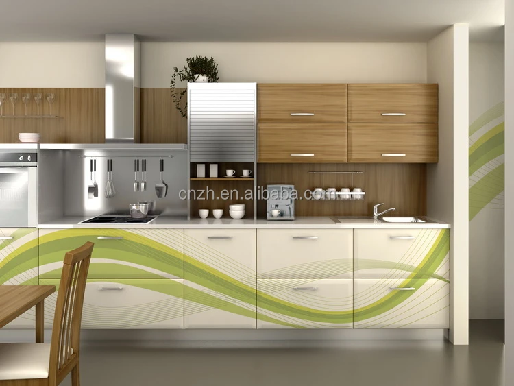 2 PAC High Gloss White Lacquer Kitchen Cabinet for Modern Kitchen Designs