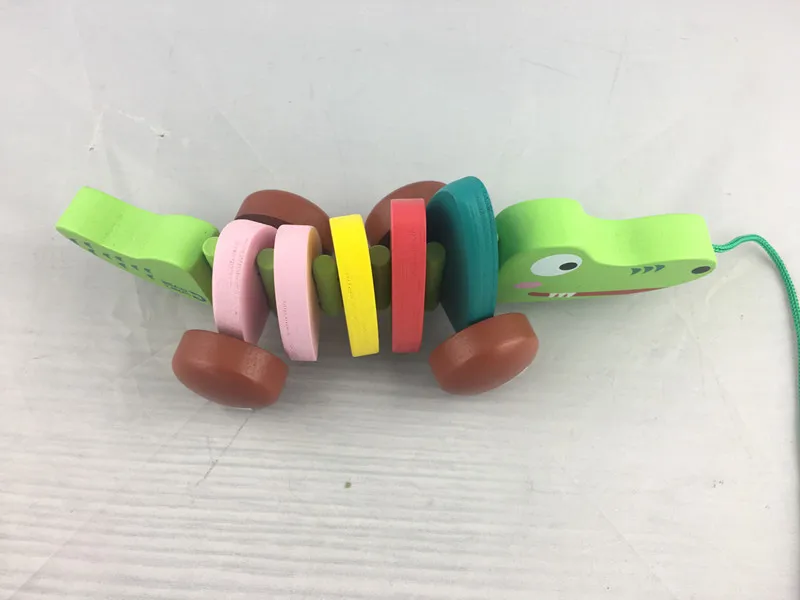 Crocodile Pull String Toy Wooden Pull Toys
