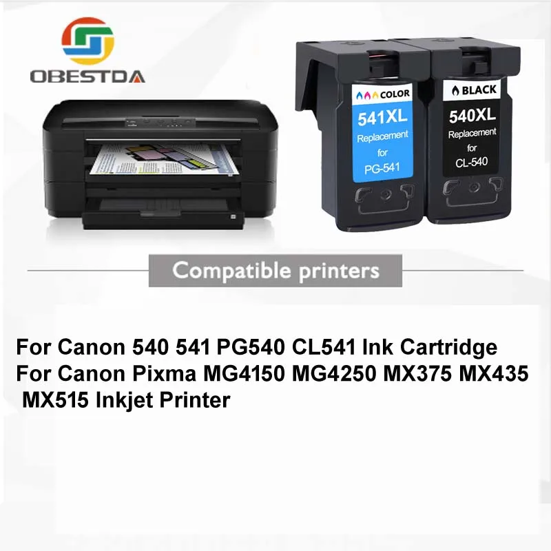 Remanufactured Ink Cartridges PG-540XL CL-541XL Compatible for Canon PG540  540XL CL541 541XL Ink Cartridge for Canon Pixma MG2150 MG3150 MG4150 MX375