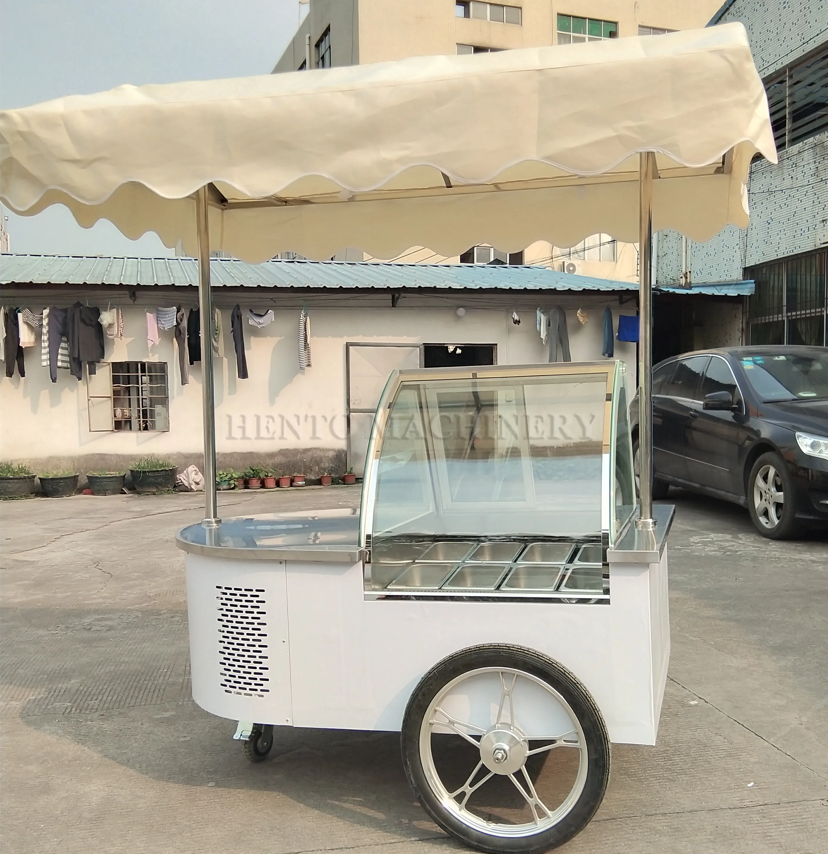 Beach Ice Cream Cart / Mobile Cart Ice Cream / Gelato Ice Cream Cart ...