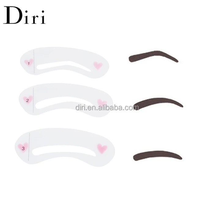 Оптовые макияжные инструменты 3 типа в упаковке шаблон для бровей Трафарет для бровей