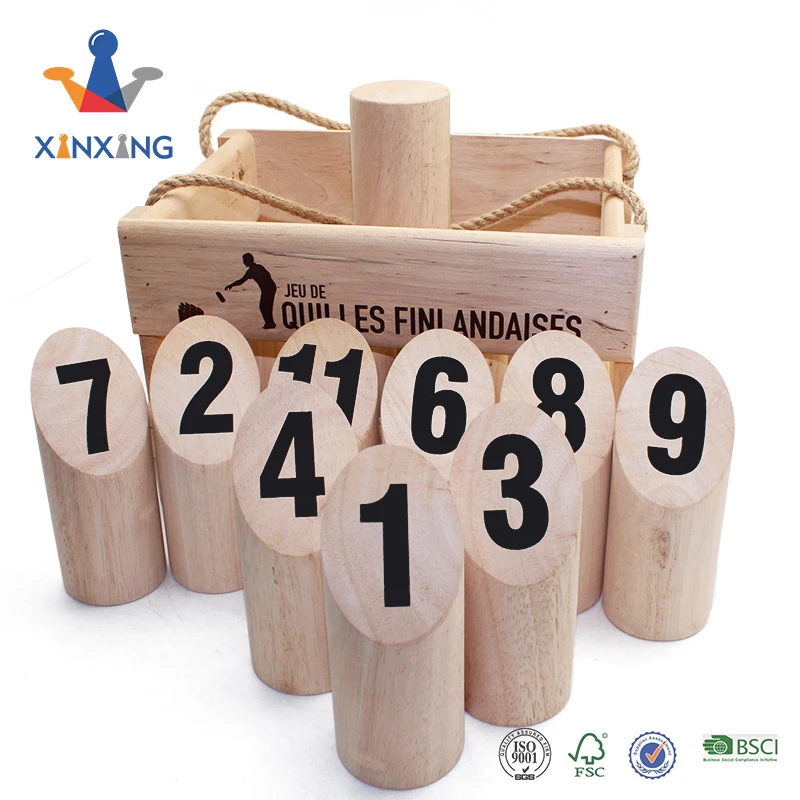 Деревянная коническая игра Kubb с деревянным чехлом для боулинга викингов финска игр на открытом воздухе