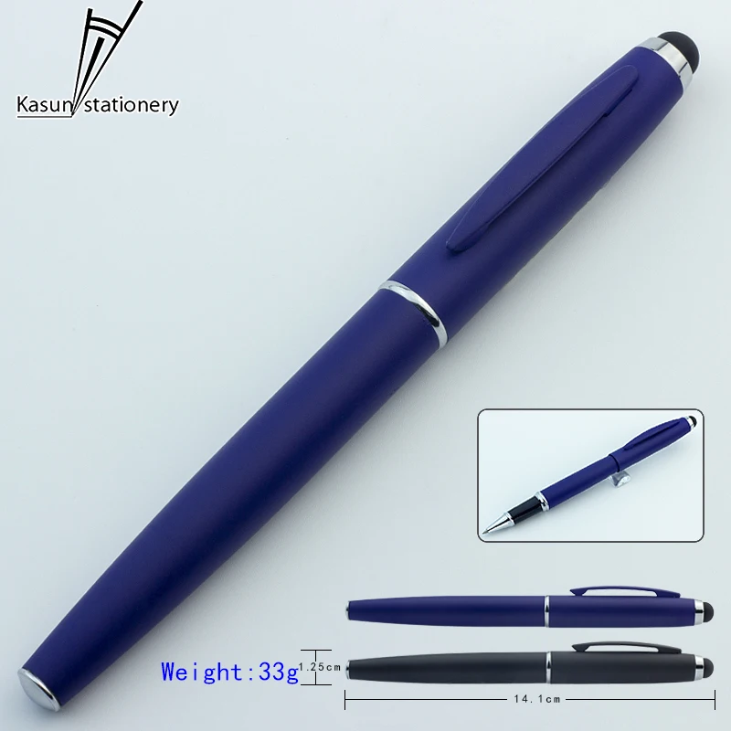 Soft Touch Good Writing Custom logo Metal Ballpoint Pens Roller Pen with Stylus Touch Screen for Phone Laptop