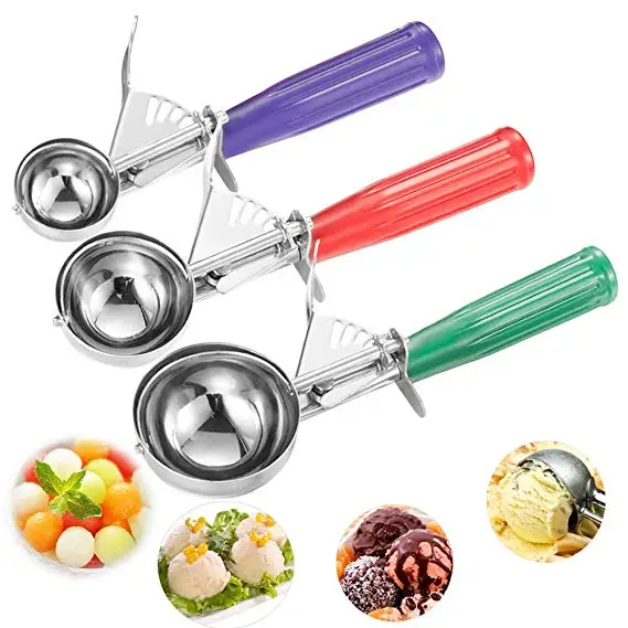 9 Sizes Form For Grips Trigger Ice Cream Spoon Cookie Scoop With