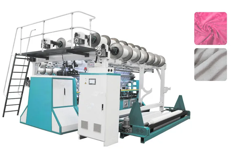 Double Needle Bed Warp Knitting Machine with 1 Year Warranty 7000 KG Weight and 8200*1700*2400 Dimension for Safety Net Production