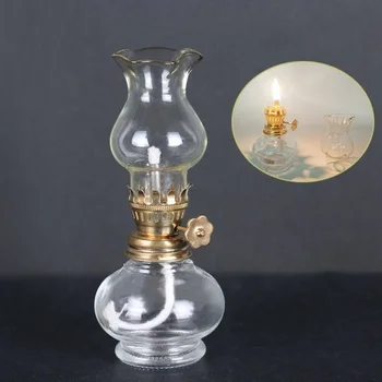 Linlang Shanghai Wholesale 40ml 50ml Small Clear Glass Oil Lamp Kerosene Oil Lamp