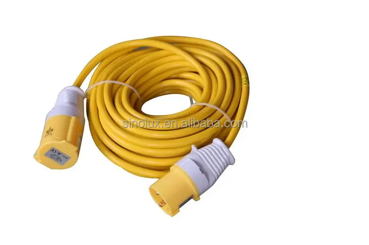 14m extension lead 110v 13a heavy