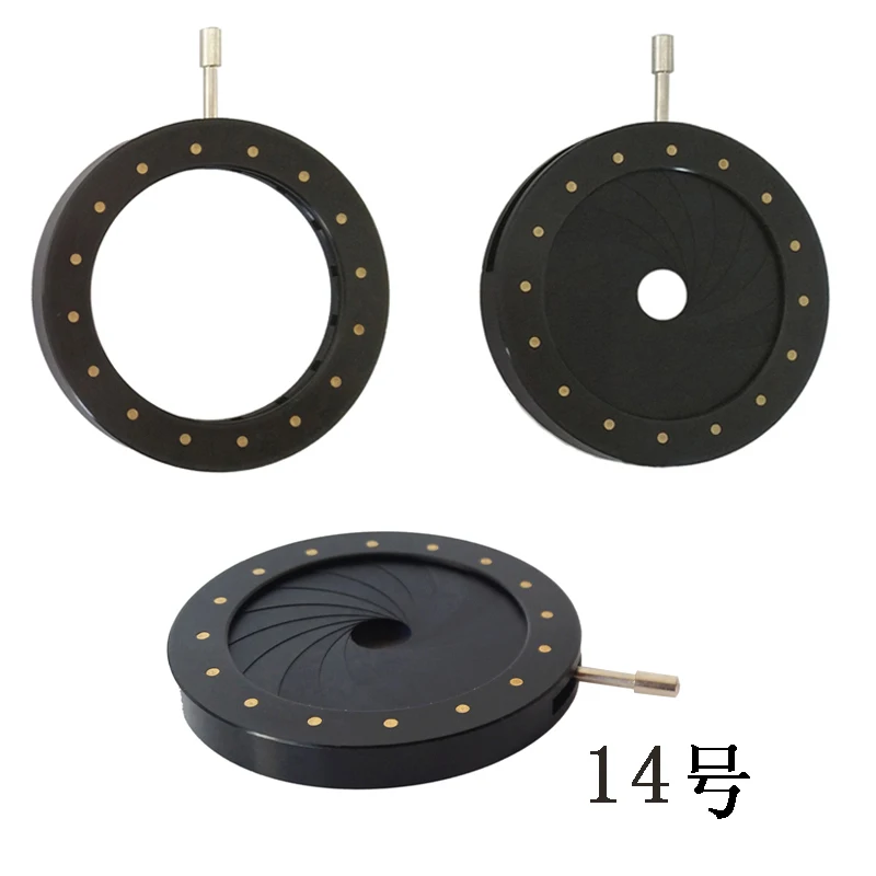 Диафрагма радужной оболочки микроскопа с регулируемой диафрагмой