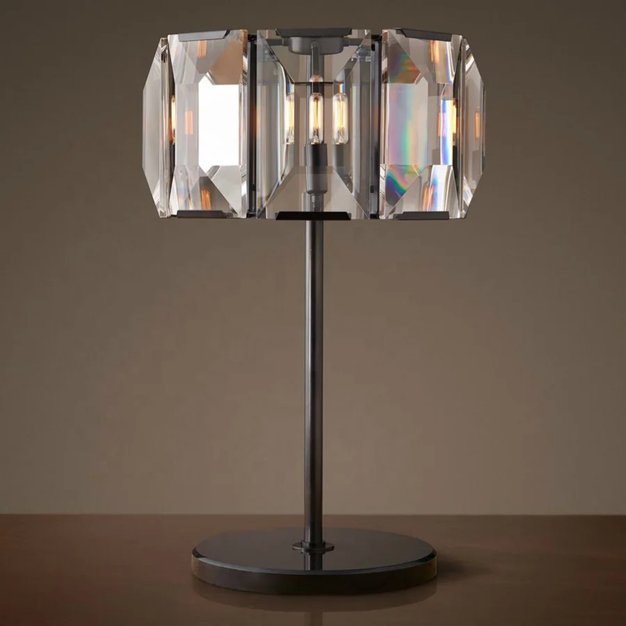 American style hotel project simple crystal table light for bedroom decor  ETL32034