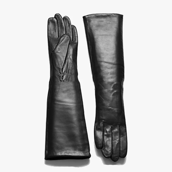 long leather gloves sale