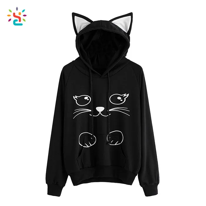 Ropa Sudaderas De Gato Para Mujer Sudadera Con Capucha De Moda Con