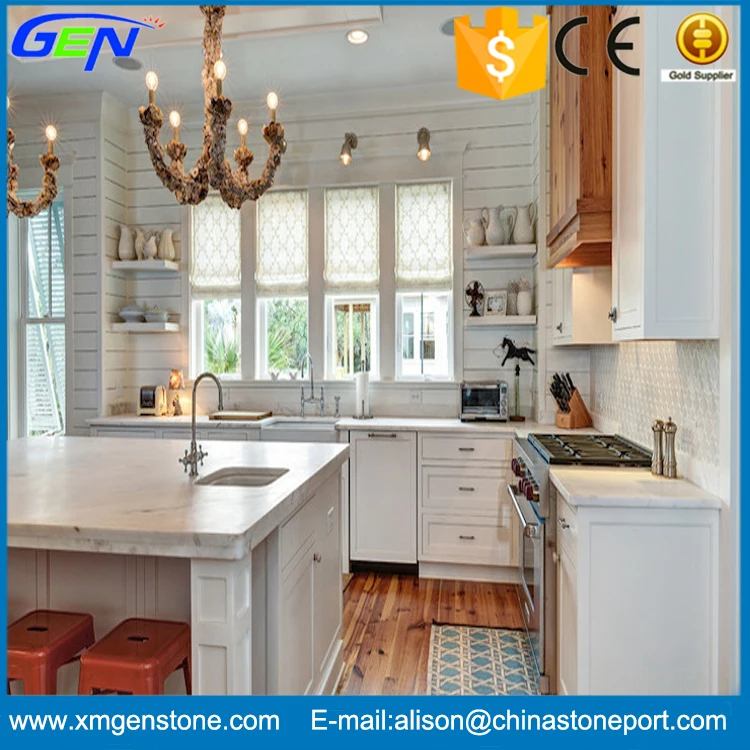 Namibia Modern Cheap Kitchen Cabinet Polished White Bianco Rhino Marble for Countertop