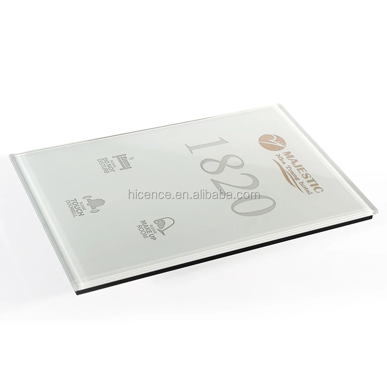 
Индивидуальная белая Хрустальная стеклянная гостиничная гостевая комната СВЕТОДИОДНАЯ дверная тарелка с номером Номера DND MUR 