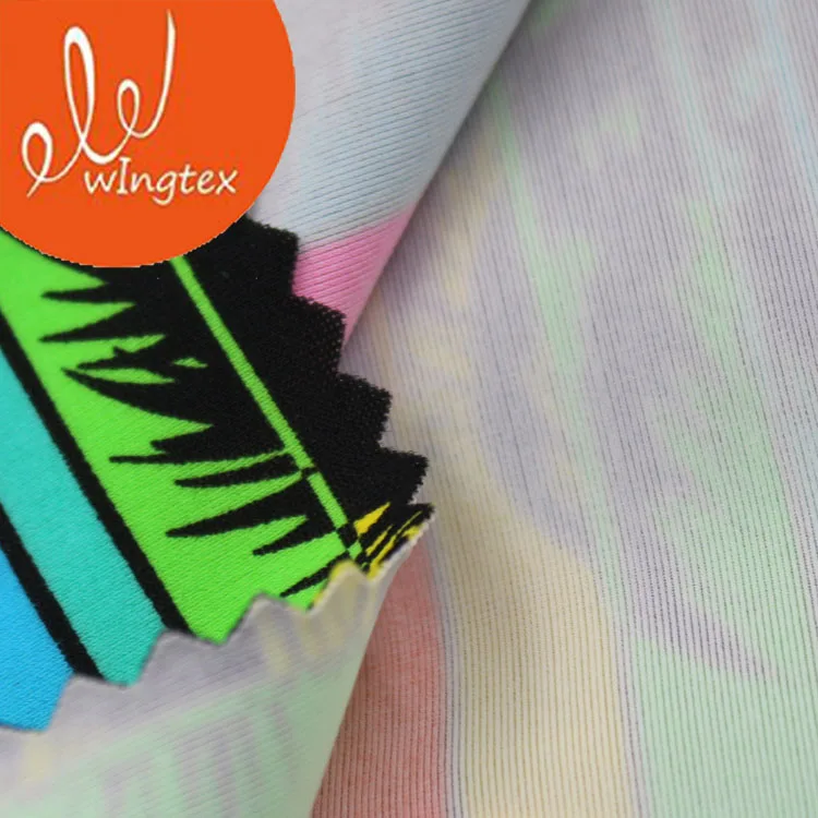 NO MOQ 190gsm 82% Nylon 18% Spandex Printed Swimwear Colorful Tropical Pattern Swimsuit Printing Fabric