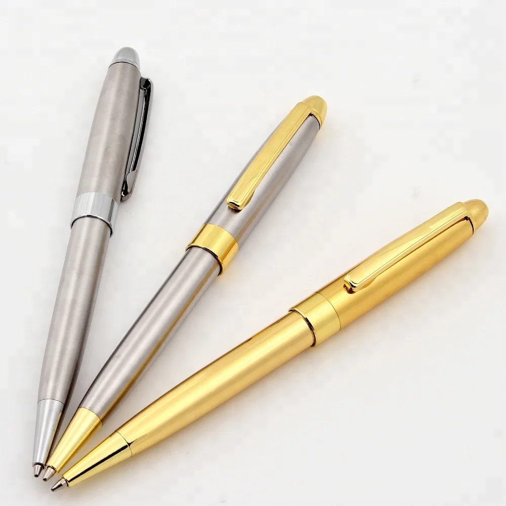Custom Logo Design Ball Pen Raw Material Custom Printed Best Gold Pen