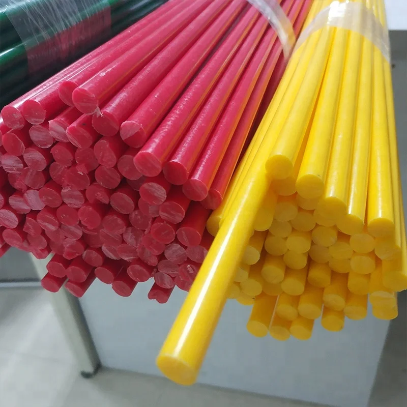 3 Barres Rondes En Plastique POM Rouge - Diamètre 2/5 Pouce, Longueur 16, Marque Metallixity