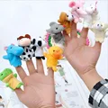 10 pcs set Baby Plush Toys Cartoon Animal Finger Hand Puppet Happy Family Fun Plush Toy