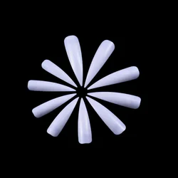 Оптовая продажа 500 шт. длинные искусственные натуральные Типсы для ногтей из АБС-пластика с полным