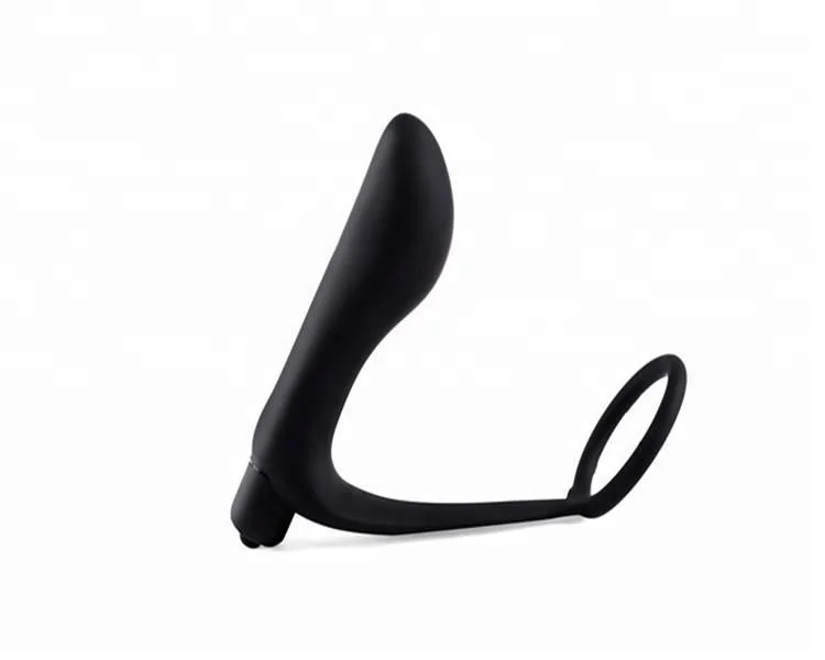 Prostate Massager Cock Ring Butt Plug Anal Sex Toys Silicone Cock Ring Vibrating Plug for Men