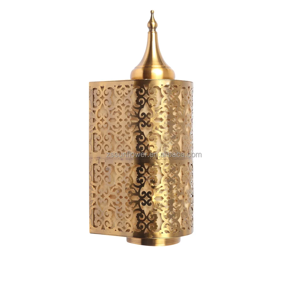Arabian Iron Chandelier Antique Brass Color Islam Pendant Lighting with LED Energy Saving