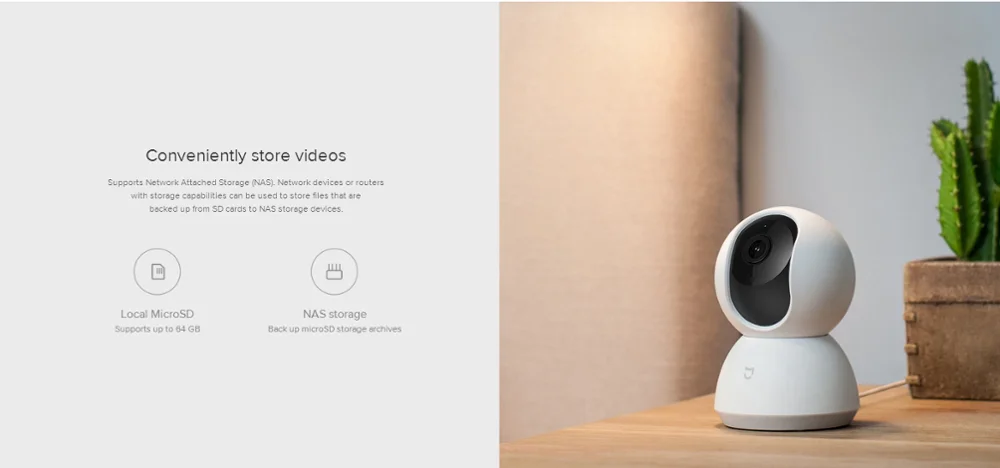 
Оригинальная камера Xiaomi YuntaiSmart с вращающейся головкой 720P HD 360 градусов веб-камера ночного видения Видеокамера Wi-Fi беспроводная камера видеонаблюдения 