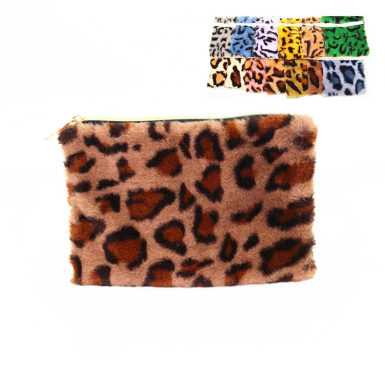 leopard fuzzy bolsa