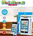 English 3 simulation learning machine toy touch screen music phones with light baby educational toys 2
