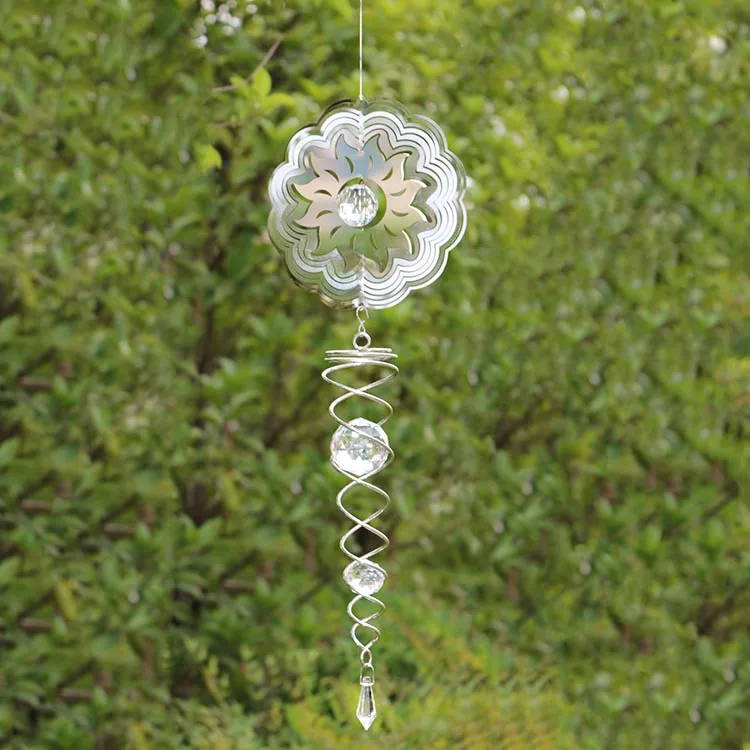 Wholesale Custom Garden Decor 3d Rotating Metal Stainless Steel Wind