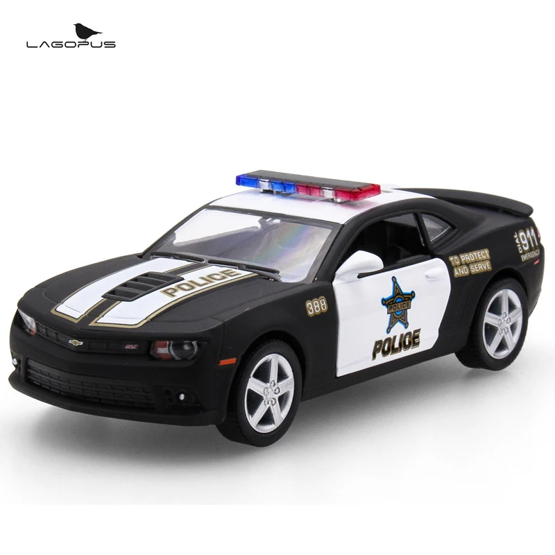
 Масштаб 1:38 автомобиль игрушки Chevrolet Camaro полиция издание Литые металлические тянущиеся модели автомобиля коллекционная игрушка подарок для детей  
