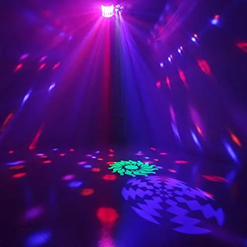 RGB LED Laser Strobe Derby and Gobo FX 4in1 Effect Boom Box Stage Lighting
