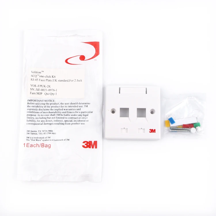 Высококачественная сетевая Лицевая панель RJ45 с одним/двумя портами 3 м/Сетевая Лицевая панель порта cat6 1/2